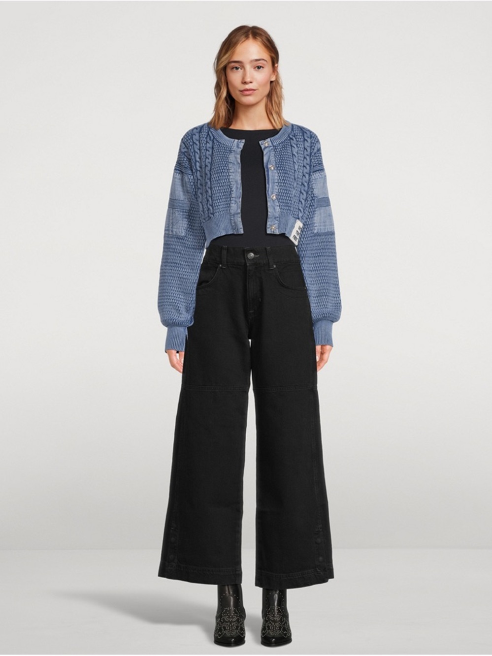 Free People Black Wide Leg Benji Jeans - size 26